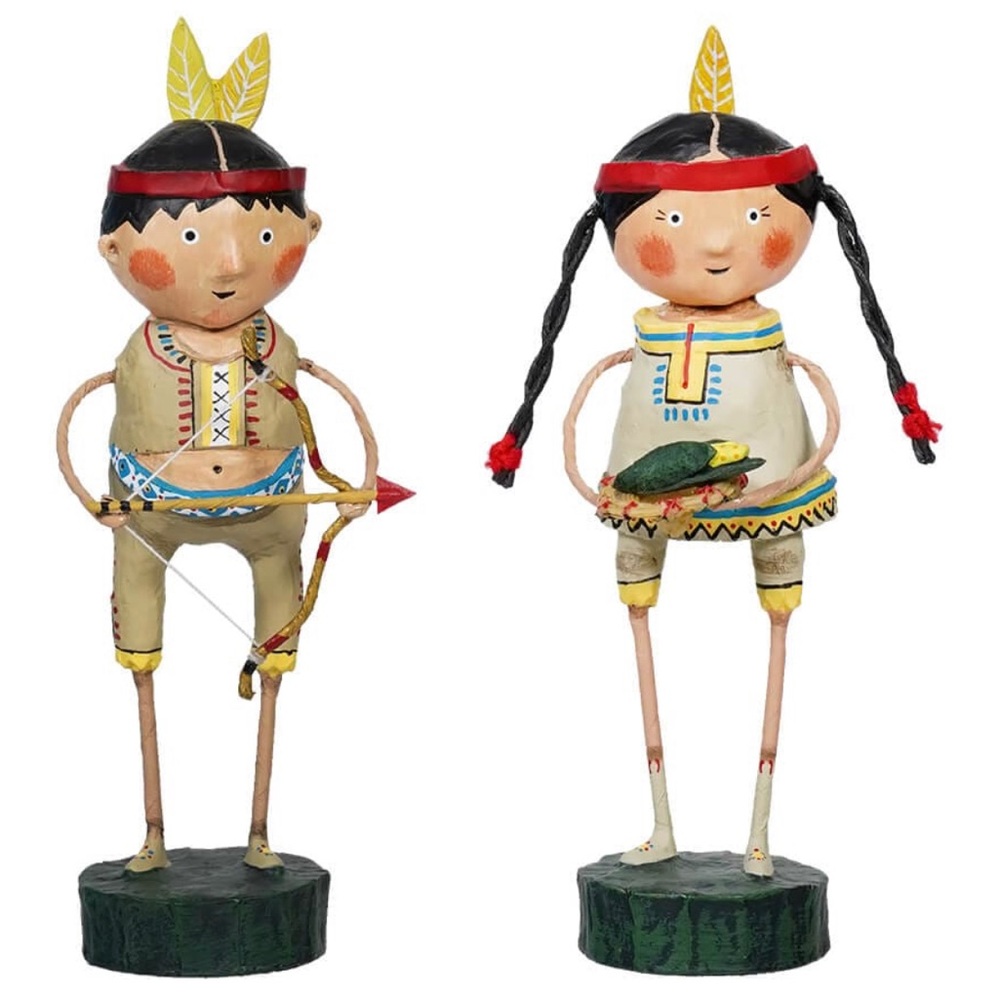 Lori Mitchell “Indian Guide and Princess” figurine set